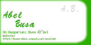 abel busa business card